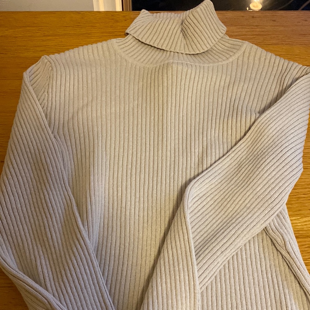 Chico’s birch ribbed turtleneck, size 0